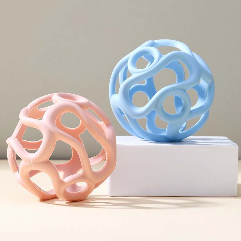 Hollow-out Soft Silicone Baby Grasp Ball Hollow-out Soft Silicone Baby Grasp Ball