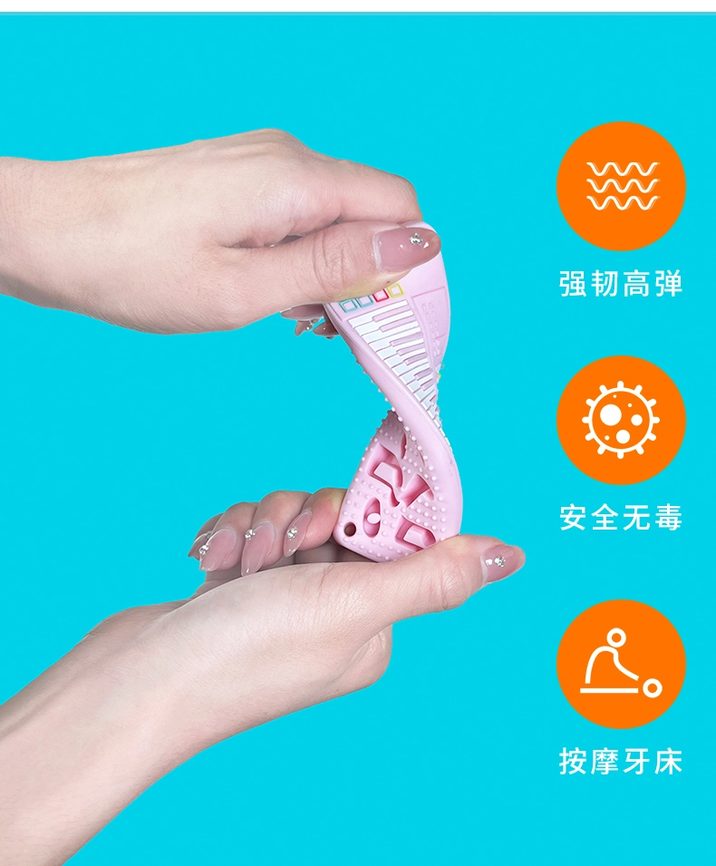 Piano-Shaped Silicone Baby Teether