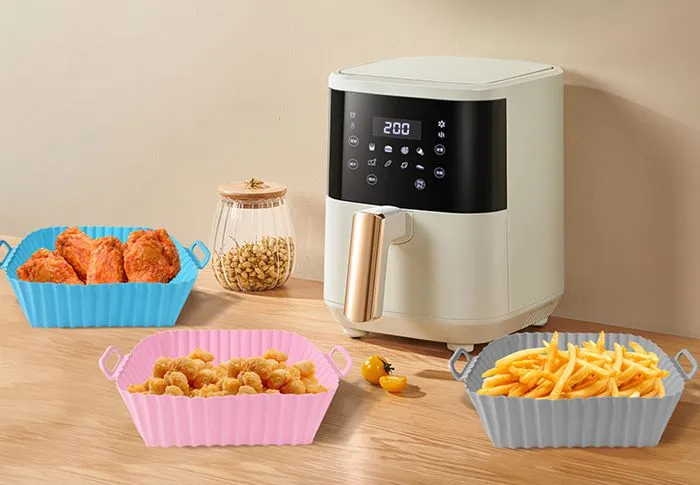  Square Air Fryer Silicone Baking Pan 55g Square Air Fryer Silicone Baking Pan 55g
