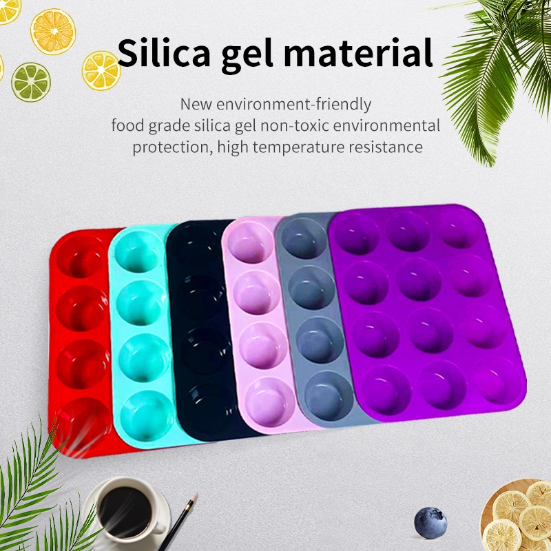 12-Cavity Silicone Muffin Pan