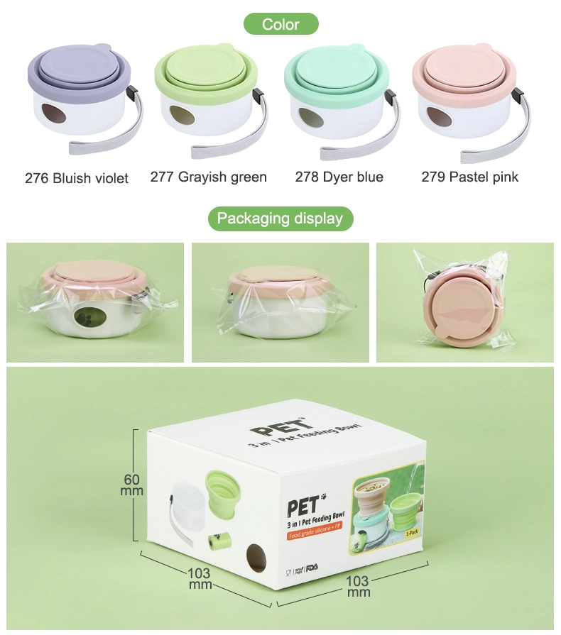 3 in 1 Portable Pet Feeding Bowl 