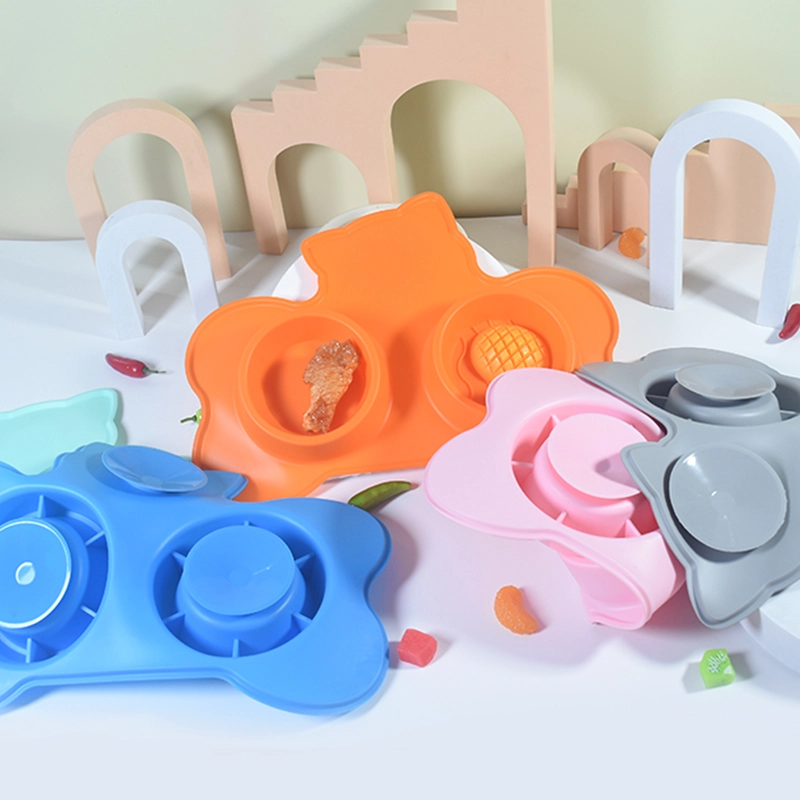 Cat-Shaped Silicone Pet Feeding Plate Cat-Shaped Silicone Pet Feeding Plate