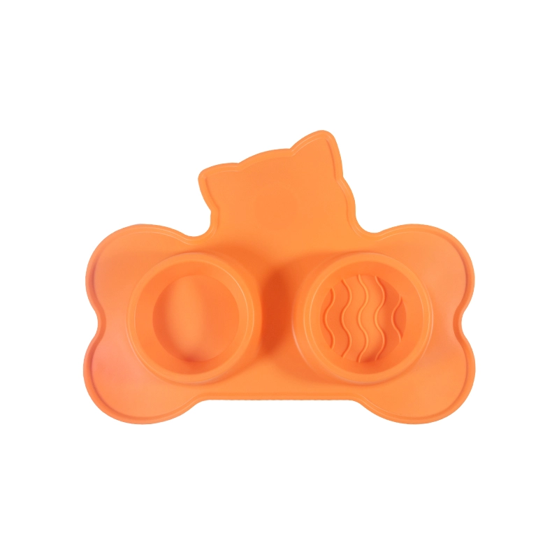 Cat-Shaped Silicone Pet Feeding Plate Cat-Shaped Silicone Pet Feeding Plate