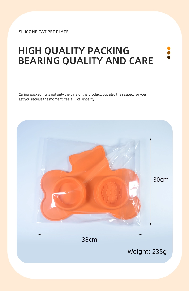 Cat-Shaped Silicone Pet Feeding Plate Cat-Shaped Silicone Pet Feeding Plate
