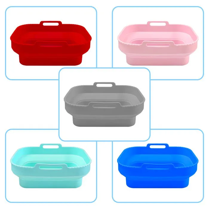Foldable Rectangular Silicone Air Fryer Liner