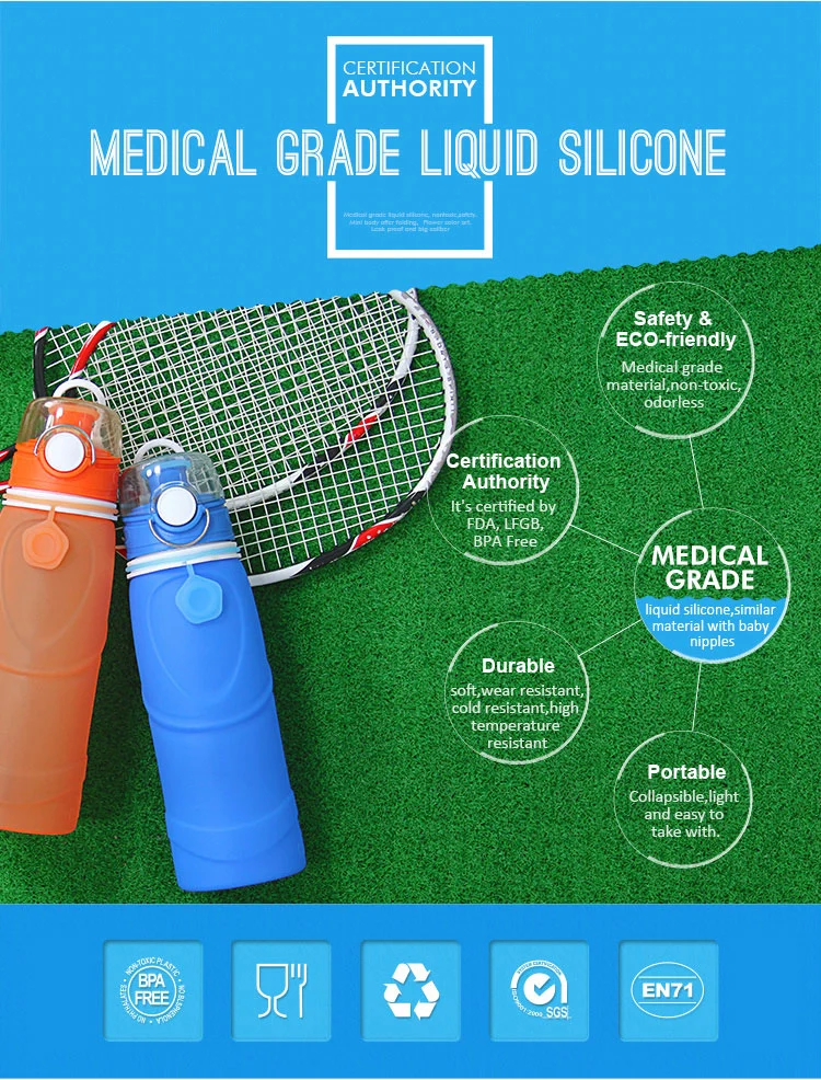750ml Silicone Foldable Outdoor Sports Bottle 750ml Silicone Foldable Outdoor Sports Bottle