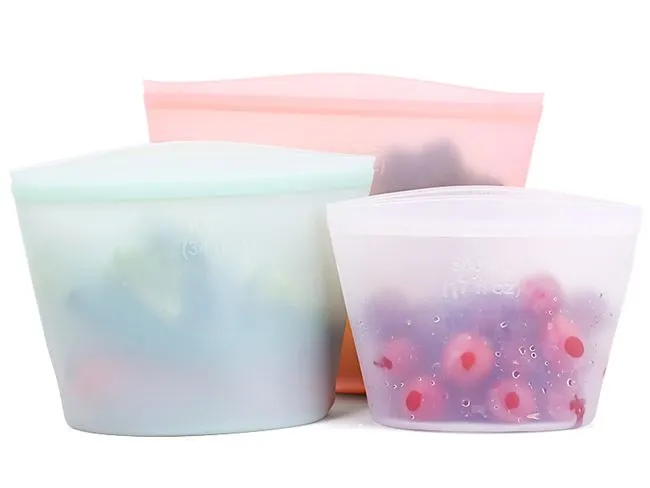 reusable silicone storage bags