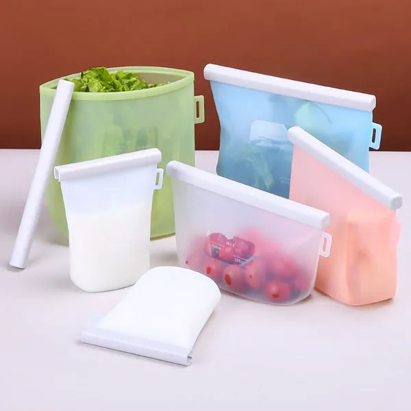  Reusable Silicone Food Bags