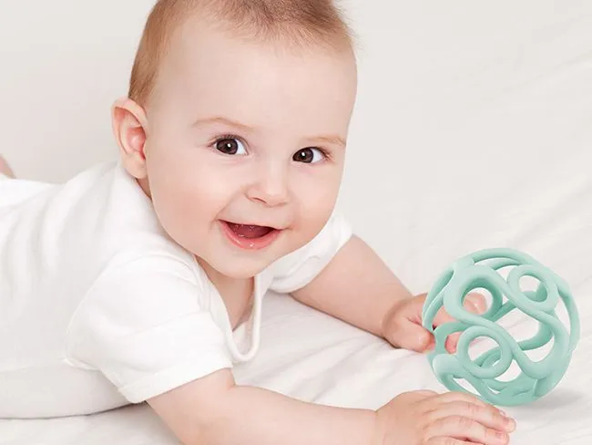soft silicone baby teether ball 