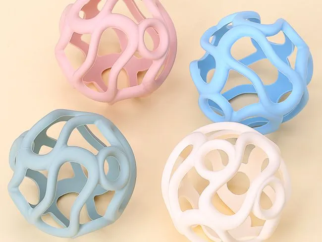 soft silicone baby teether ball 
