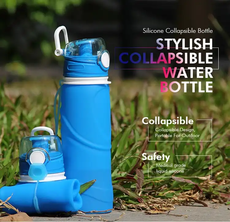foldable silicone sports water bottle foldable silicone sports water bottle