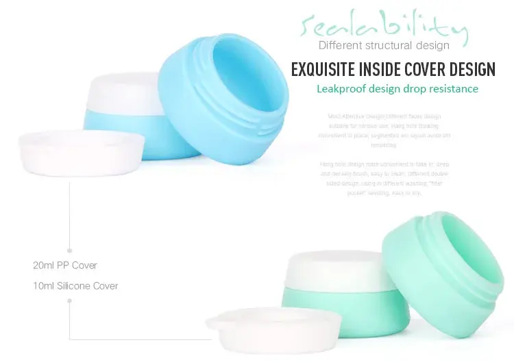 portable silicone travel container set 