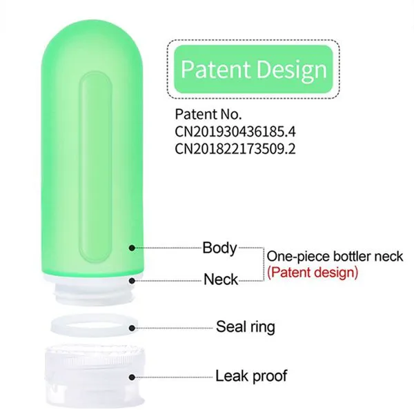 leakproof refillable toiletry containers 