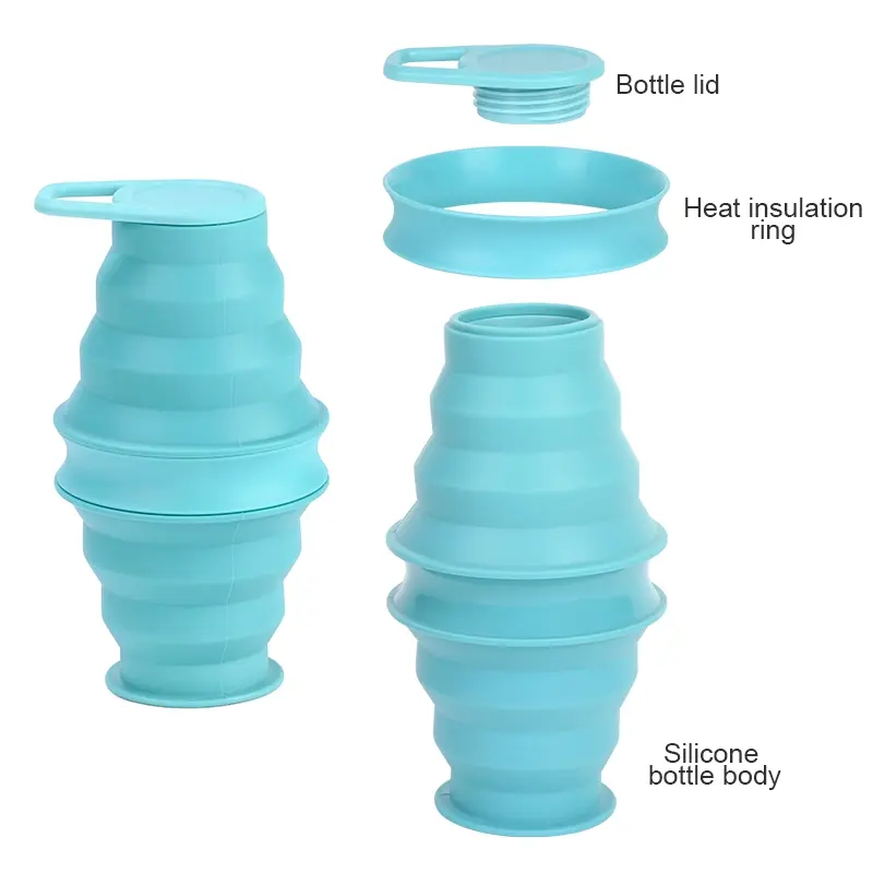 Double-Layer Silicone Foldable Water Bottle 