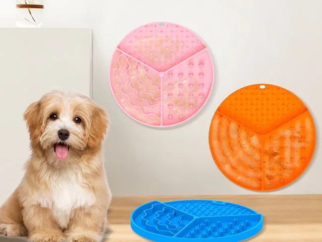 Round Multifunctional Pet Slow Feeder Lick Mat