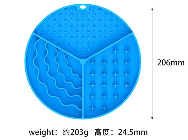 Round Multifunctional Pet Slow Feeder Lick Mat size