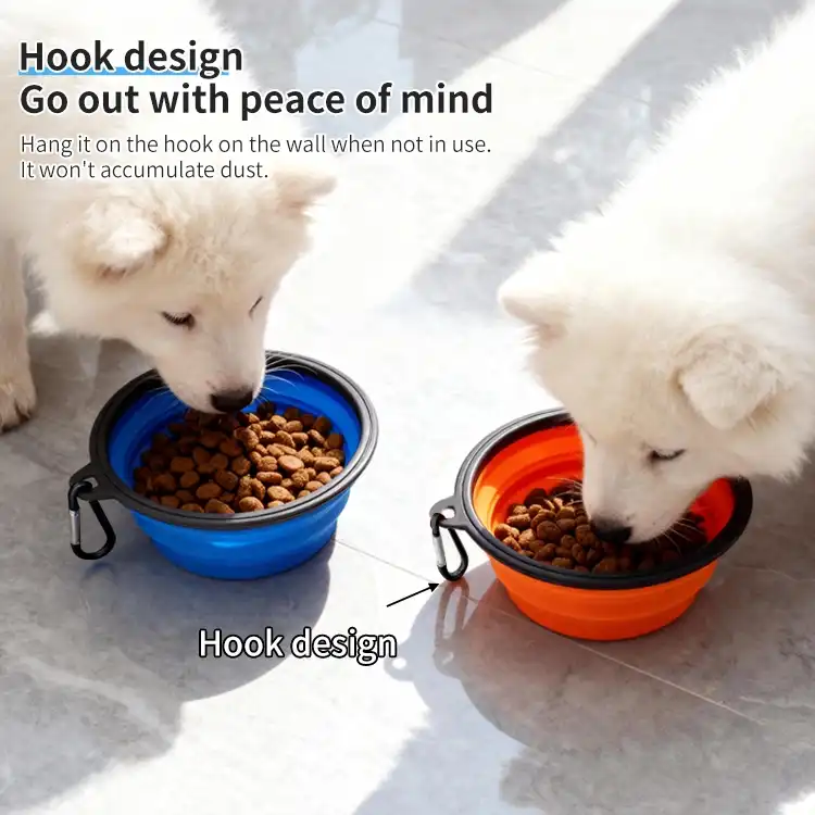  silicone collapsible dog bowl 