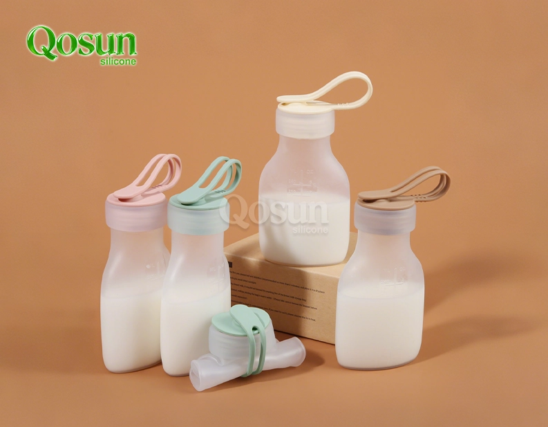 Bolsa de leite plegable de silicona