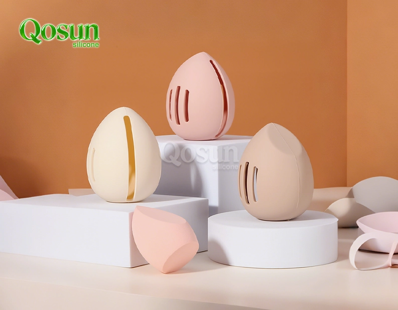 Soporte de esponxa de maquillaxe de silicona