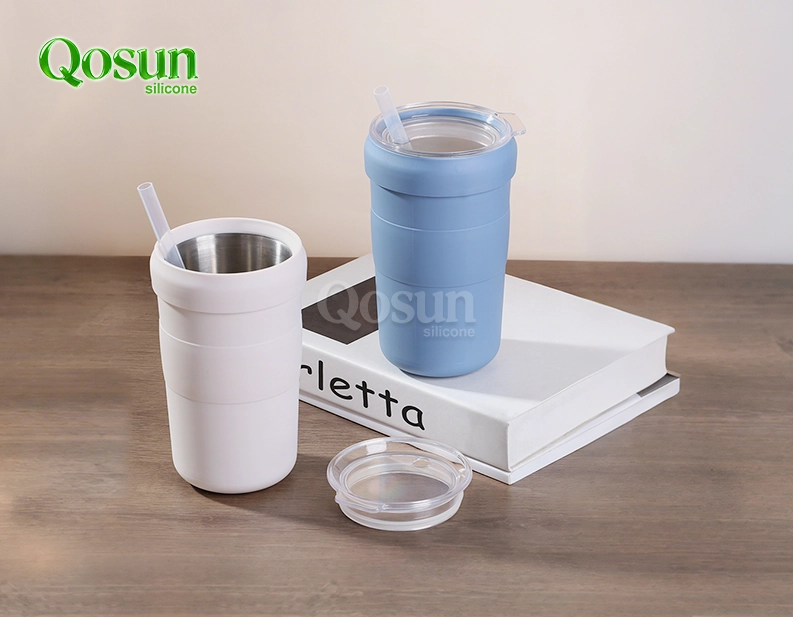 Máquina de xeado de silicona conxelada rapidamente 500 ml
